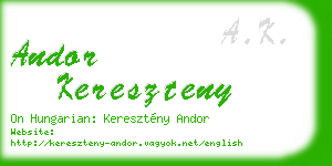andor kereszteny business card